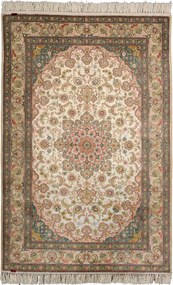 Hereke Tappeto 130x190 Beige (Cina) Annodato A Mano