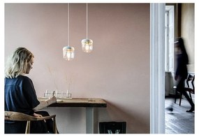 Paralume bianco con attacco Acorn color oro, ⌀ 14 cm - UMAGE