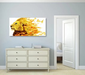 Quadro su tela – Leone infuocato