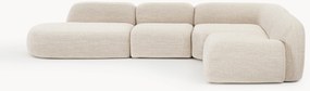 Divano angolare componibile XL in bouclé con chaise longue Wolke