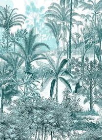 Isidore Leroy Carta da parati panoramica Amazone Hoch - Menthe