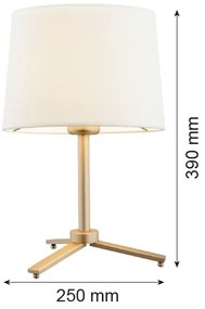 Argon 8318 - Lampada da tavolo CAVALINO 1xE27/15W/230V 39 cm color crema/oro
