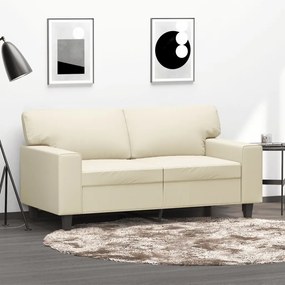 Divano A 2 Posti Crema 120 Cm İn Similpelle /