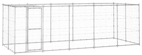 Gabbia Per Cani Da Esterno İn Acciaio Zincato Con Tetto 12,1 M² /