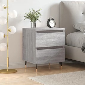 Comodino Grigio Sonoma 40x35x50 Cm İn Legno Multistrato /