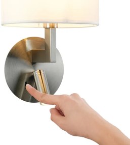 Brilagi - Applique a LED DAYA 1xE14/40W/230V + LED/3W bianco/cromo opaco