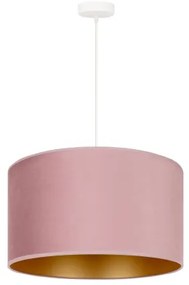 Duolla - Lampadario a sospensione con filo ROLLER 1xE27/15W/230V diametro 40 cm rosa/oro