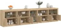 Credenza con Luci LED Rovere Sonoma 283x37x67 cmcod mxl 86012