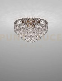 Giogali lampadadario a soffitto 60 cristallo argento e bronzo opaco...