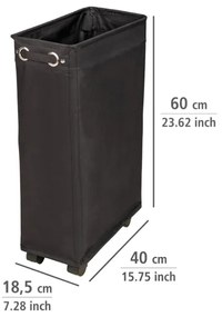 WENKO 69737800 - Cesto per il bucato CORNO 18,5x60 cm nero