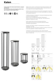 Redo 90577 - Lampada da esterno a LED KALEN LED/8W/230V 3000K 20 cm IP65 antracite
