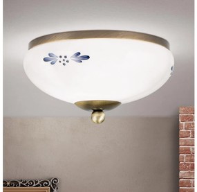 Orion DL 7-672 - Plafoniera LANDHAUS 1xE27/60W/230V Ø 21 cm bronzo/bianco