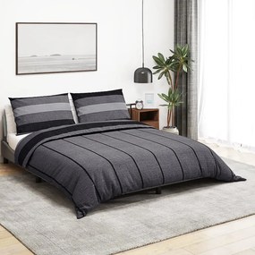 Set Copripiumino Grigio Scuro 135x200 Cm İn Cotone /