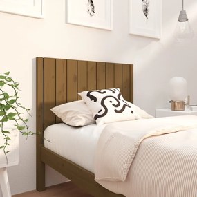 Testiera Per Letto Ambra 95,5x4x100cm İn Legno Massello Di Pino /