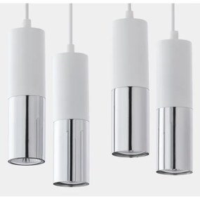 Lampadario su filo ELIT 4xGU10/10W/230V bianco