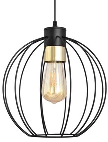 Lampadario a sospensione con filo STARLIGHT 1xE27/15W/230V nero/oro