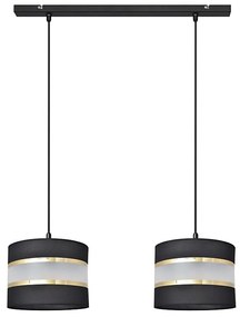 Lampadario a sospensione con filo HELEN 2xE27/15W/230V nero/oro