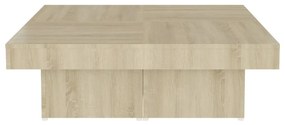 Tavolino da salotto rovere sonoma 90x90x28 cm legno multistrato