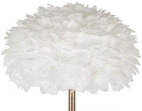 Lampada da terra elegante Feathers Slim in bianco cm ø 43x170