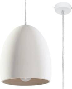 Lampada a Sospensione FLAWIUSZ E27 in Ceramica Bianca