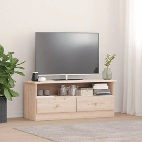 Mobile tv con cassetti alta 100x35x41 cm legno massello di pino