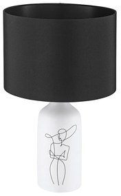 Lampada Da Tavolo Vintage Vinoza Ceramica Bianco 1 Luce E27