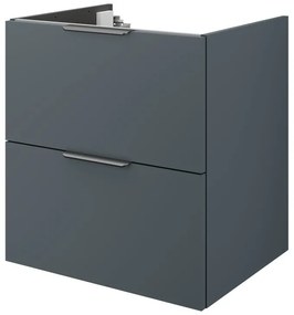 Mobile da bagno sotto lavabo SENSEA Neo grigio laccato lucido L 60 x H 64 x P 48 cm 2 cassetti, lavabo non incluso