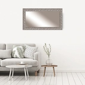 Specchio Sibilla rettangolare in legno argento 148 x 48 cm