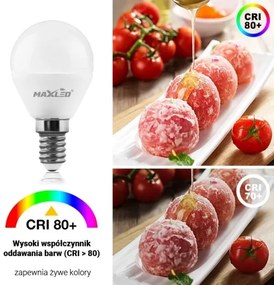 Lampadina LED G45 E14/7W/230V 4000K