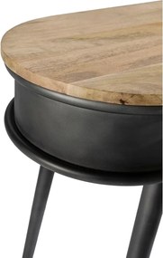 Tavolo consolle nero/di colore naturale 38x90 cm Delhi – MOME