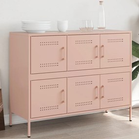 Credenza Rosa 100,5x39x79 Cm İn Acciaio /