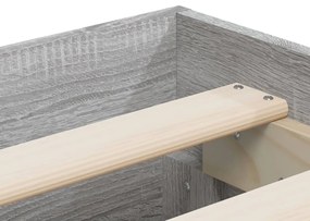 Giroletto Cassetti Grigio Sonoma 135x190 cm Legno Multistrato