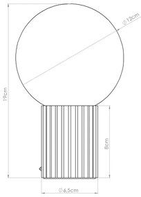 Sollux SL.1716 - Lampada da tavolo HALO 1xG9/8W/230V diametro 12 cm nero