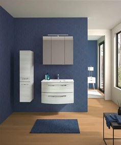 Mobile sottolavabo e lavabo Image per vasca centrale rovere bianco L 70 x H 48 x P 48 cm 2 cassetti