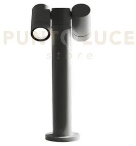 Ges1122- paletto in alluminio 2 luci attacco gu10 antracite ip65 h....