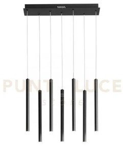 Lampadario a sospensione led pype nera 35w 3290lm cct 3000 4000 650...