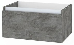 Mobile Bagno 140cm Con Doppio Lavabo, Base Con Cassetto E Specchio Con LED Integrato