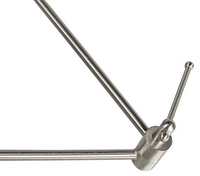 Lampada a sospensione in acciaio con paralume 35 cm grigio chiaro regolabile 2 luci - Blitz