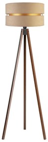 Duolla - Lampada con piedistallo DUO 1xE27/60W/230V diametro 44 cm beige/wenge