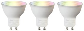 Set di 3 lampadine LED Smart GU10 RGBW 5W 350 lm 2200-4000K