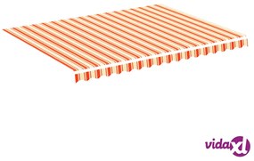 vidaXL Tessuto di Ricambio per Tenda da Sole Giallo e Arancio 4x3 m