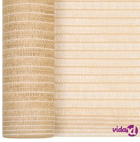 vidaXL Rete per Privacy Beige 1x10 m in HDPE 150 g/m²