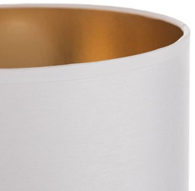 Paralume Alba, Ø 20 cm, E27, bianco/oro Alba HELAM, Bianco / Opale, Soggiorno / Sala da pranzo, Tessuto / Stoffa / Seta