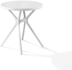 Tavolo da pranzo per giardino Victor NEW GARDEN struttura e superficie in Polipropilene  bianco per 2 persone Ø 70 cm