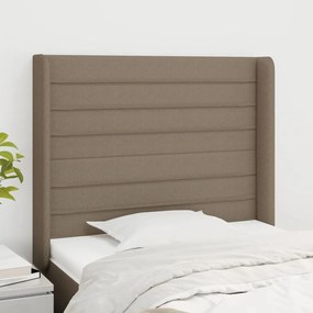 Testiera Ad Orecchio Tortora 103x16x118/128 Cm İn Tessuto /