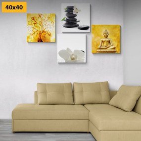 Set di quadri – Feng Shui in bianco e giallo