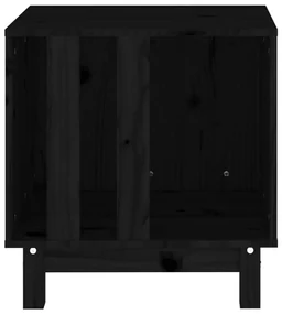 Casetta per cani nero 50x40x52 cm in legno massello di pino
