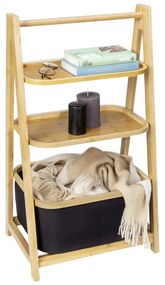 Mensola da bagno in bambù nero/naturale 44x80 cm Ecori - Wenko