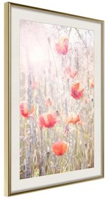 Poster  Poppies  Cornice Quadri Cornice d'oro con passe-partout, Larghezza x Altezza Home decor 20x30