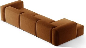 Divano angolare color mattone (con penisola a sinistra/con chaise lounge) Bergamo – Cosmopolitan Design